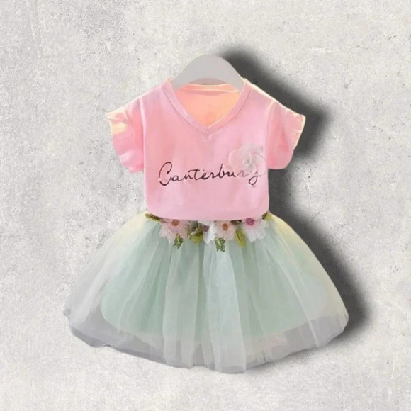 Pink and Green Tutu Set - Picture 1 of 3
